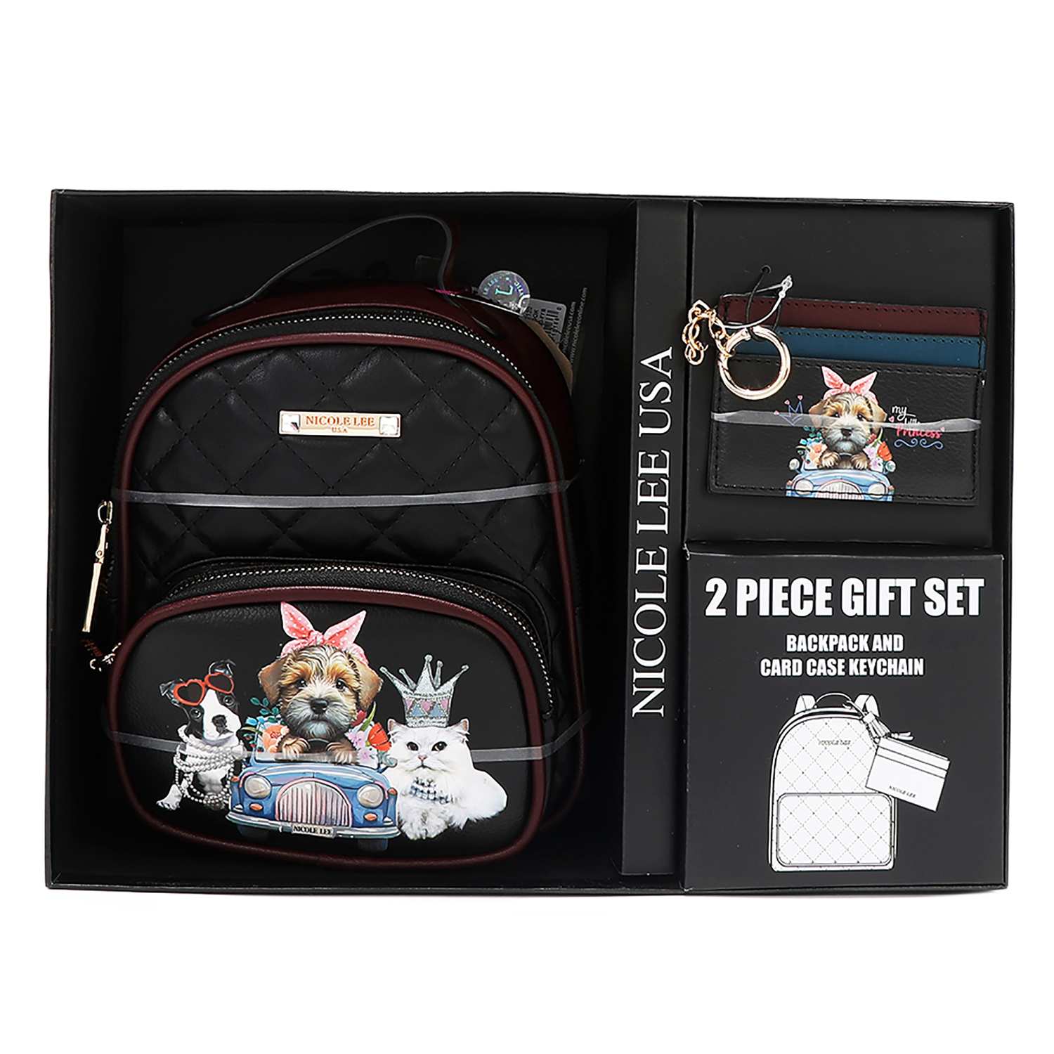 NICOLE LEE FAMLY YEARBOOK 3 PIECE SET Family Yearbook Satchel Handbag with Embellishments, and  main image 4