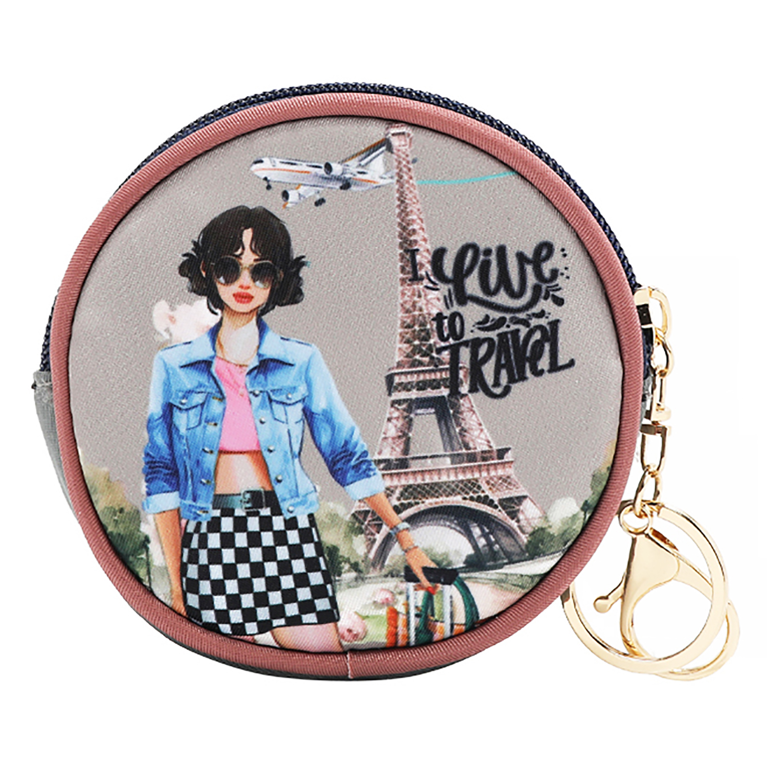 NK20341 I LIVE TO TRAVEL - New Arrival Purses - Fashion World