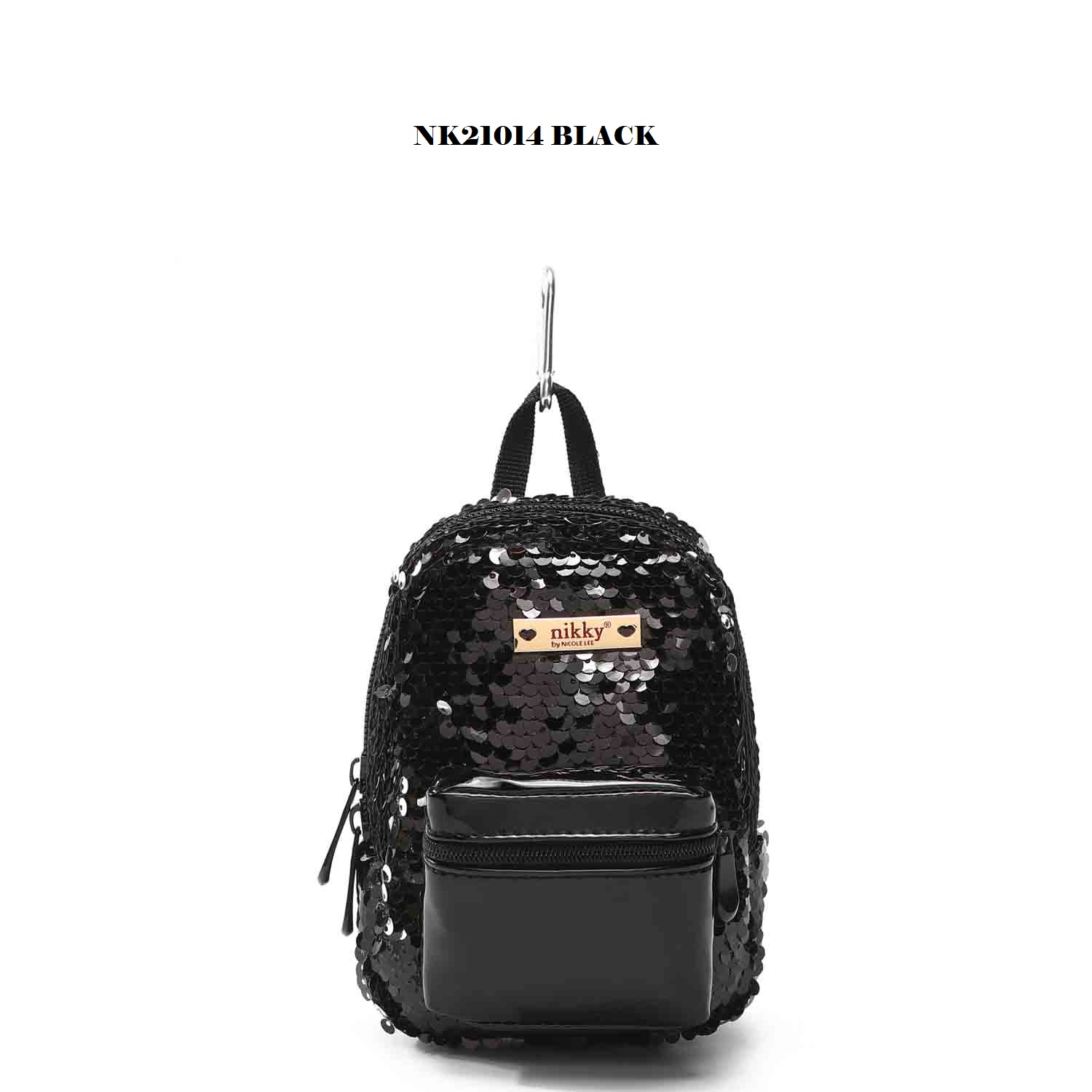 Nikky by Nicole Lee Black and White Backpack P17015-BLACK-FRONTANGLE_2400x.  main image 2