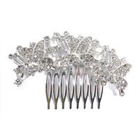 CRN18VM SILVER TIARA HAIR COMB