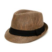 FD131 BROWN STRAW FEDORA