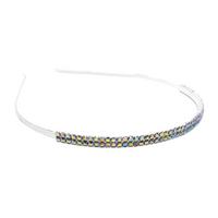 H011002SVAB HAIR BAND SILVER/AB*16