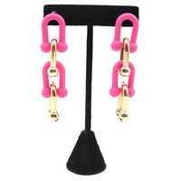 ES700129 GOLD/FUCHSIA