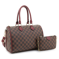 JUS30123 BURGUNDY1/COFFEE